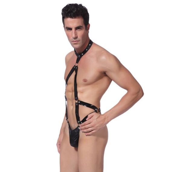 Three-Point-Patent-Leather-Sexy-Lingerie-for-Male-Sex-Doll-2-2